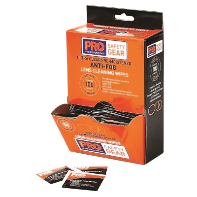 PRO LENS ANTI FOG CLEAN WIPES BOX 100