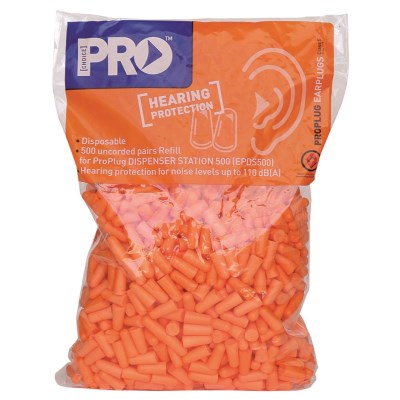 PRO EARPLUGS FOAM UNCORDED REFILL BAG FOR DISPENSER