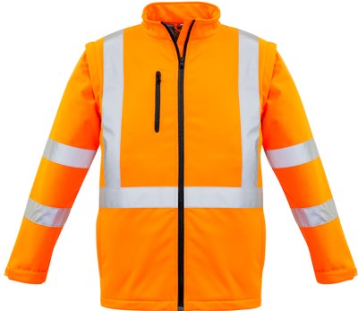 UNISEX HI VIS 2 IN 1 X BACK SOFT SHELL JACKET