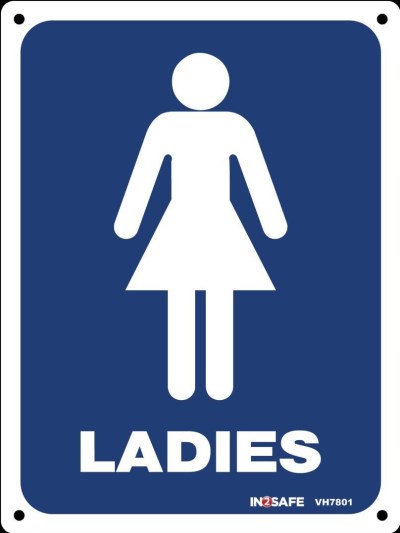 LADIES TOILET SIGN 150 X 200 PVC