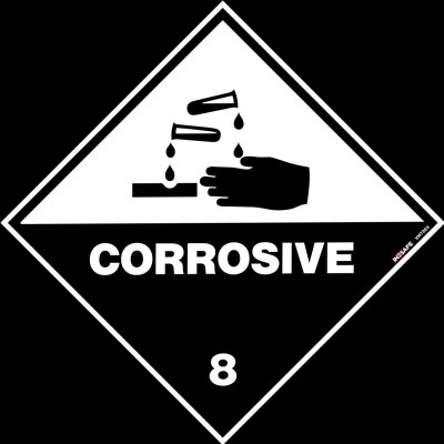 CORROSIVE 8 LABEL 100X100 SAV