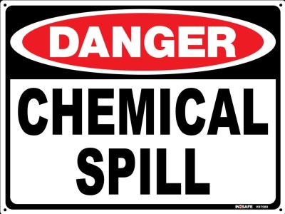 DANGER CHEMICAL SPILL SIGN 300 X 225 PVC