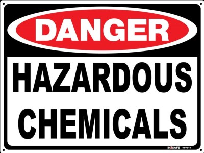 DANGER HAZARDOUS CHEMICALS SIGN 300 X 225 PVC