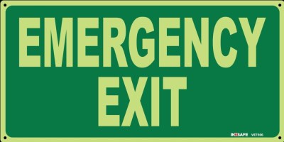 EMERGENCY EXIT LUMINOUS SIGN 300 X 150 PVC