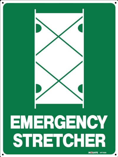 EMERGENCY STRETCHER SIGN 225 X 300 PVC