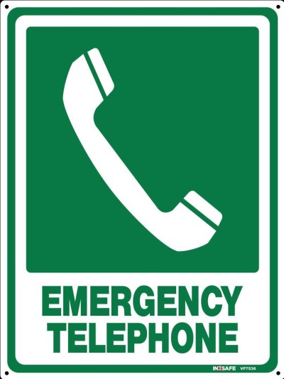 EMERGENCY TELEPHONE SIGN 225 X 300 PVC