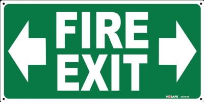 FIRE EXIT LEFT & RIGHT SIGN 300 X 150 PVC