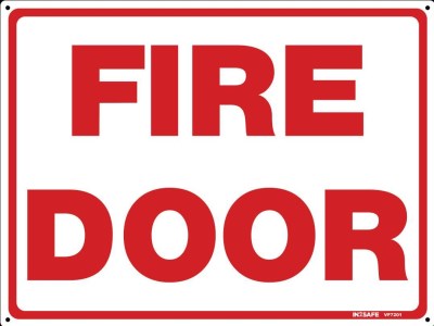 FIRE DOOR SIGN 300 X 225 PVC