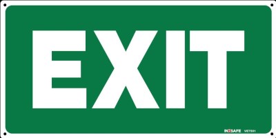 EXIT SIGN 300 X 150 LABEL