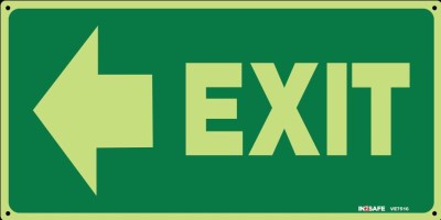 EXIT LEFT LUMINOUS SIGN 300 X 150 PVC