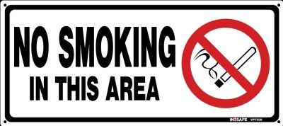 NO SMOKING IN THIS AREA SIGN 450 X 200 PVC