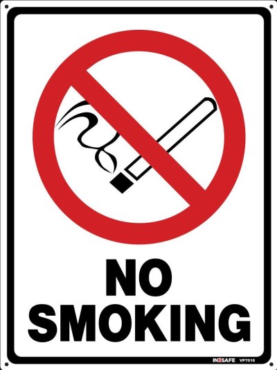 NO SMOKING SIGN 225 X 300 PVC