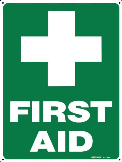 FIRST AID SIGN 225 X 300 PVC