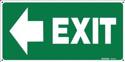 EXIT LEFT SIGN 300 X 150 PVC