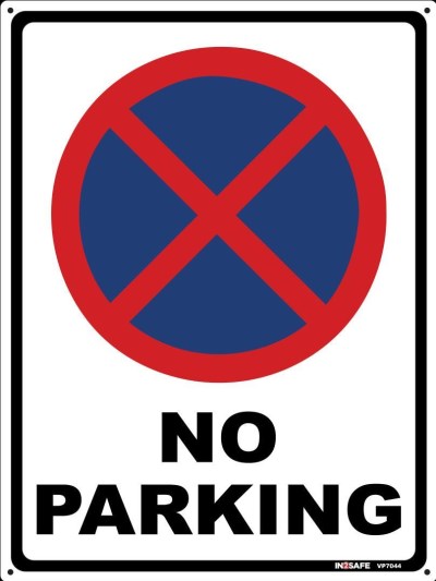 NO PARKING SIGN 225 X 300 PVC