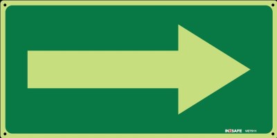 EXIT RIGHT LUMINOUS SIGN 300 X 150 PVC