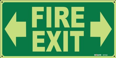 FIRE EXIT LEFT & RIGHT LUMINOUS SIGN 300 X 150 PVC