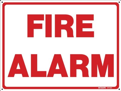 FIRE ALARM SIGN 200 X 150 PVC