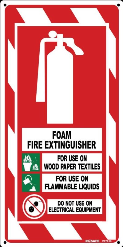 FIRE EXTINGUISHER FOAM SIGN 200 X 400 PVC