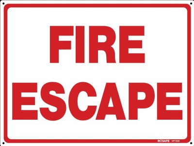 FIRE ESCAPE SIGN 300 X 225 PVC