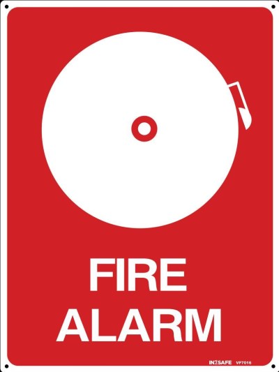 FIRE ALARM SIGN 225 X 300 PVC