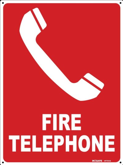 FIRE TELEPHONE SIGN 225 X 300 PVC