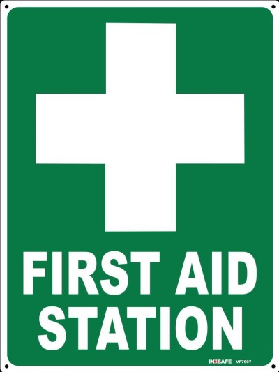 FIRST AID STATION SIGN 225 X 300 PVC