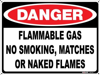 DANGER NO SMOKING SIGN 300 X 225 PVC