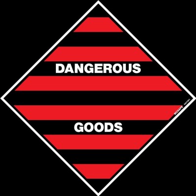 DANGEROUS GOODS RED BLACK PLACARD SIGN 295 X 295 PVC