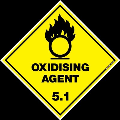 OXIDISING AGENT CLASS 5.1 PLACARD SIGN 295 X 295 PVC