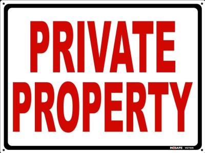 PRIVATE PROPERTY SIGN 300 X 225 PVC