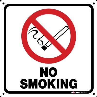 NO SMOKING SIGN LABEL 75 X 75 SAV