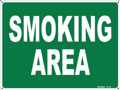 SMOKING AREA SIGN 300 X 225 PVC