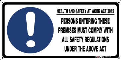 NOTICE ALL PERSONS ENTERING SIGN 450 X 200 PVC