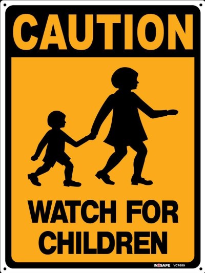 WATCH FOR CHILDREN SIGN 225 X 300 PVC