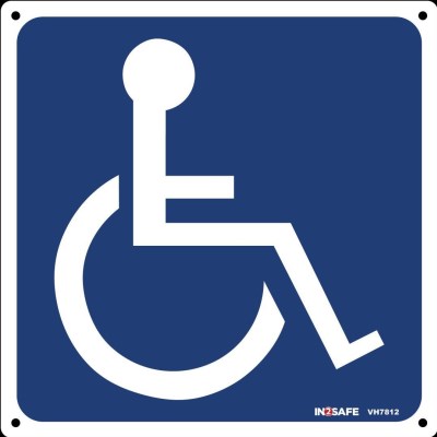 WHEELCHAIR SIGN 100 X 100 PVC