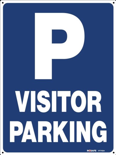 VISITOR PARKING SIGN 225 X 300 PVC