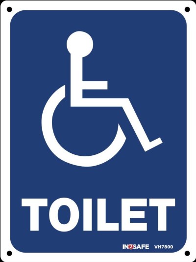 TOILET WHEELCHAIR SIGN 150 X 200 PVC