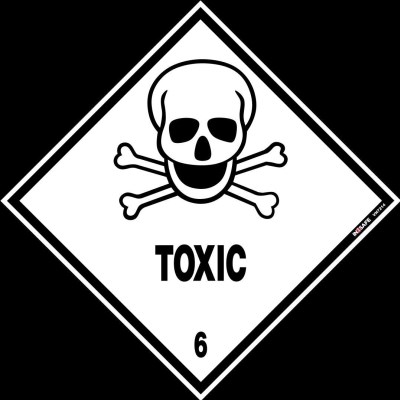 TOXIC 6 PLACARD 150 X 150 PVC