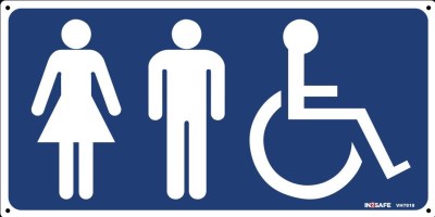 TOILET MENS LADIES WHEELCHAIR SIGN 150 X 300 PVC