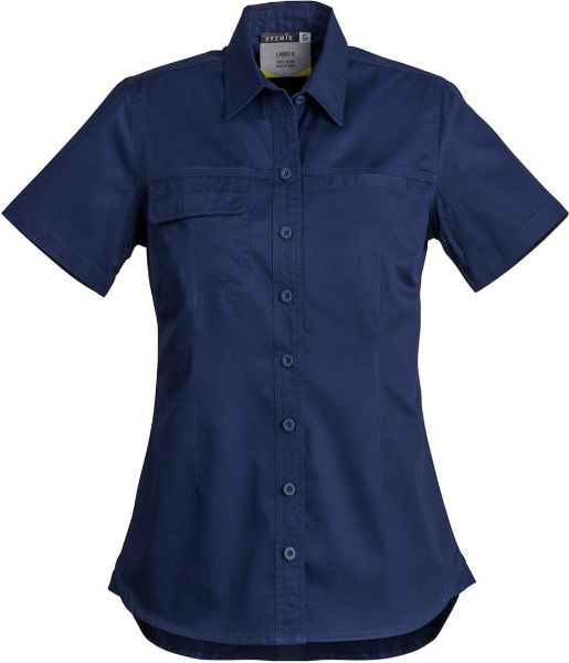 Picture of WOMENS LIGHTWEIGHT TRADIE SHIRT - SHORT SLEEVE