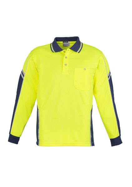 Picture of MENS HI VIS SQUAD L/S POLO