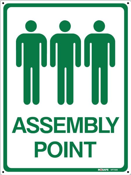 Picture of ASSEMBLY POINT PEOPLE SIGN 450 X 600 PVC