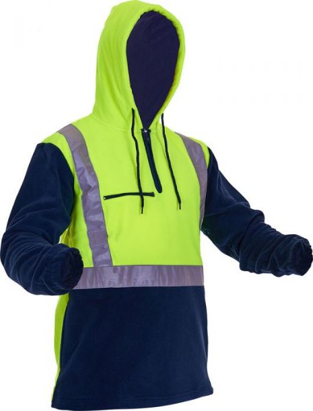 Picture of CAUTION POLARFLEECE HOODIE DAY/NIGHT