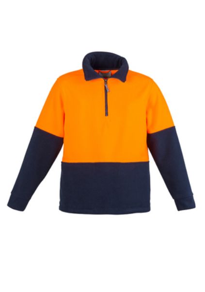 Picture of UNISEX HI VIS HALF ZIP FLEECE JUMPER