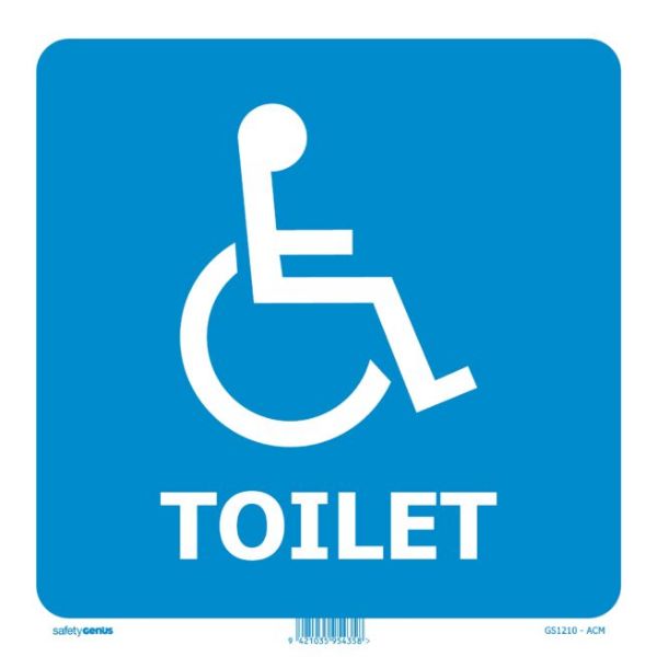 Picture of DISABLED TOILET SIGN 200X200 ACM