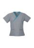 Picture of LADIES CONTRAST CROSSOVER SCRUBS TOP