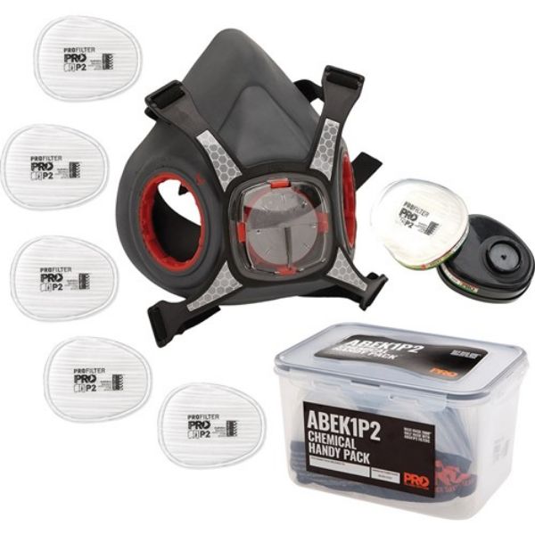 Picture of PRO MAXI MASK 2000 HALF FACE RESPIRATOR CHEMICAL KIT HANDY P