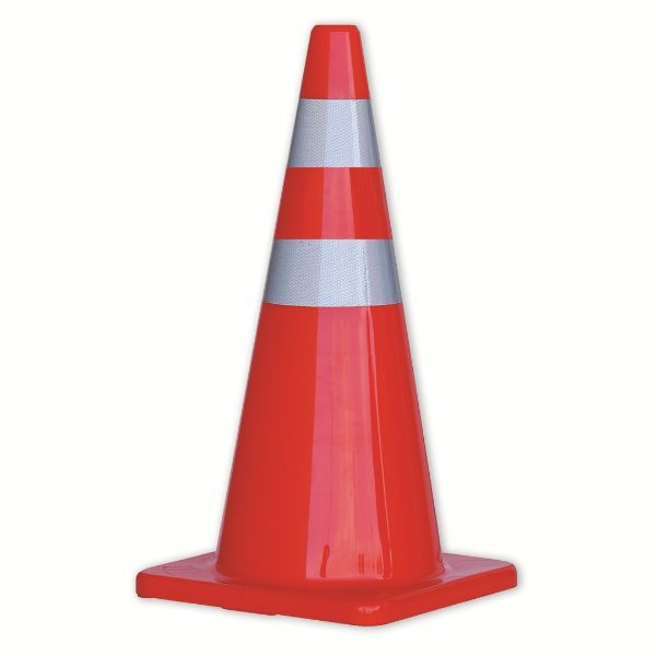 Picture of PRO ORANGE HI VIS TRAFFIC CONES WITH REFLECTIVE BAND 900MM