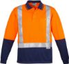 Picture of MENS HI VIS SPLICED POLO - LONG SLEEVE SHOULDER TAPED